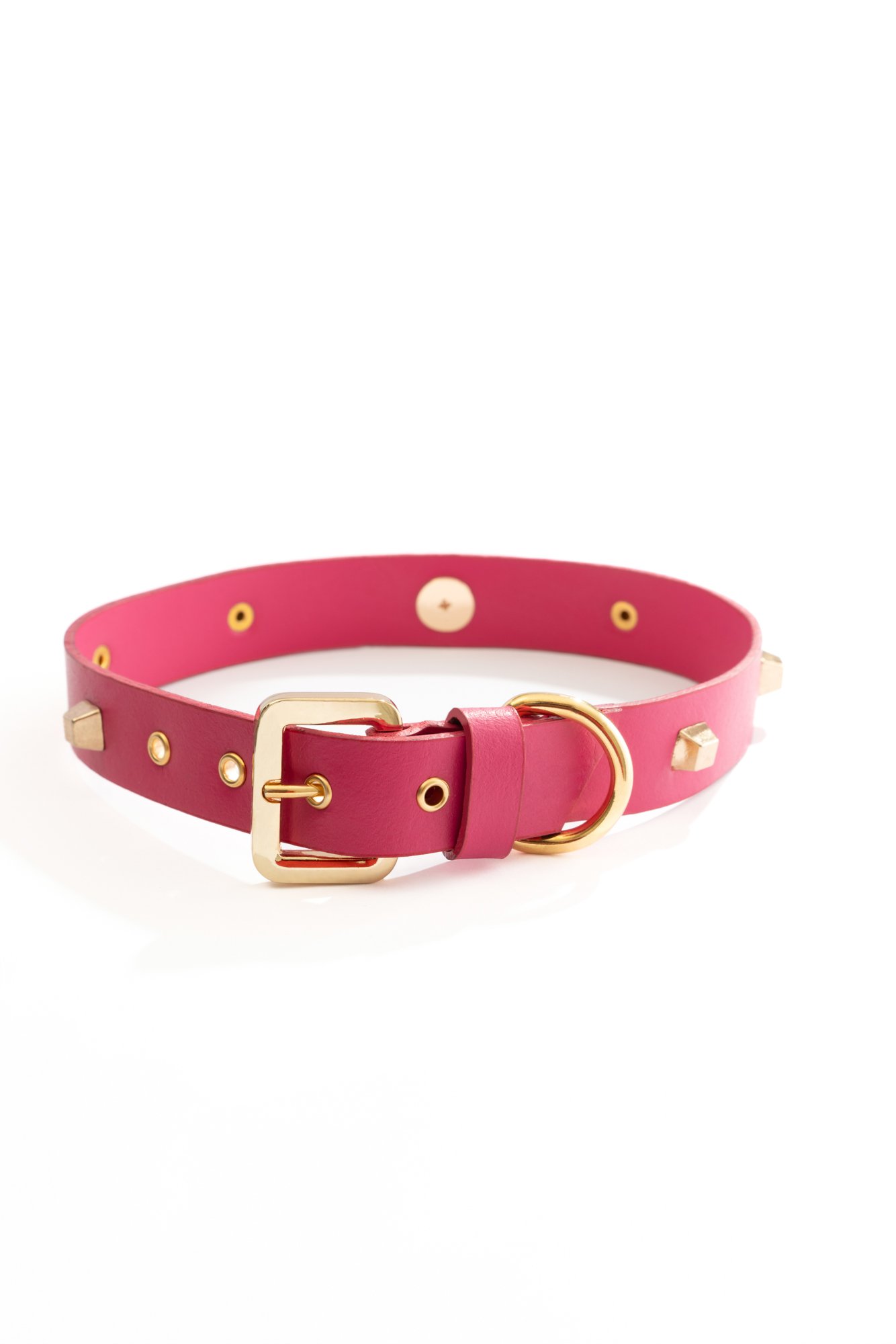 LEATHER STUDDED COLLAR 