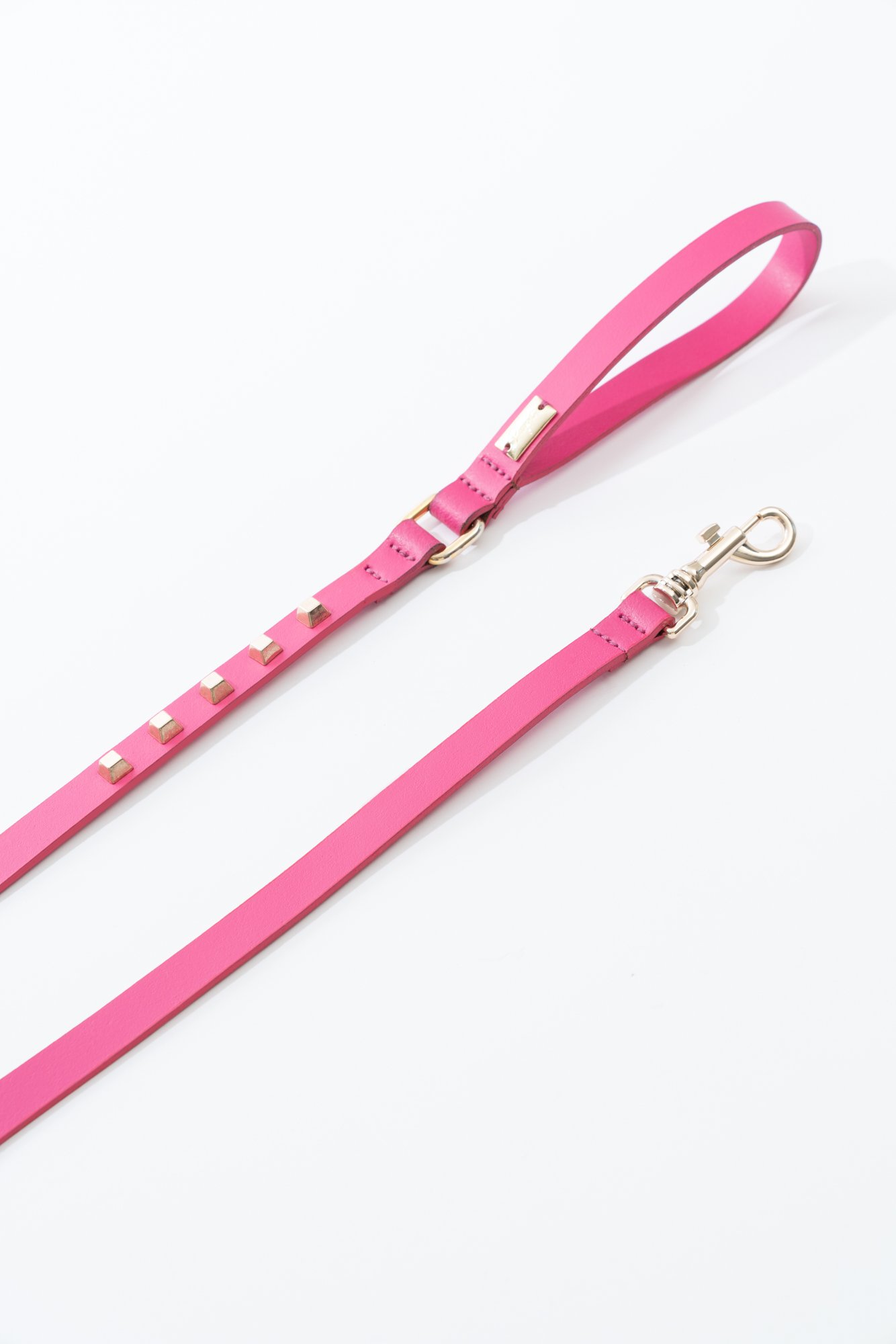 LEATHER MADE LEASH WITH STUDS