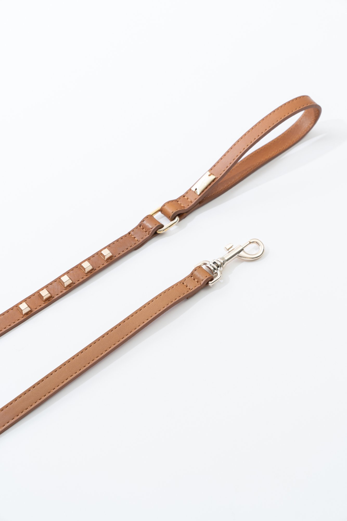 LEATHER MADE LEASH WITH STUDS