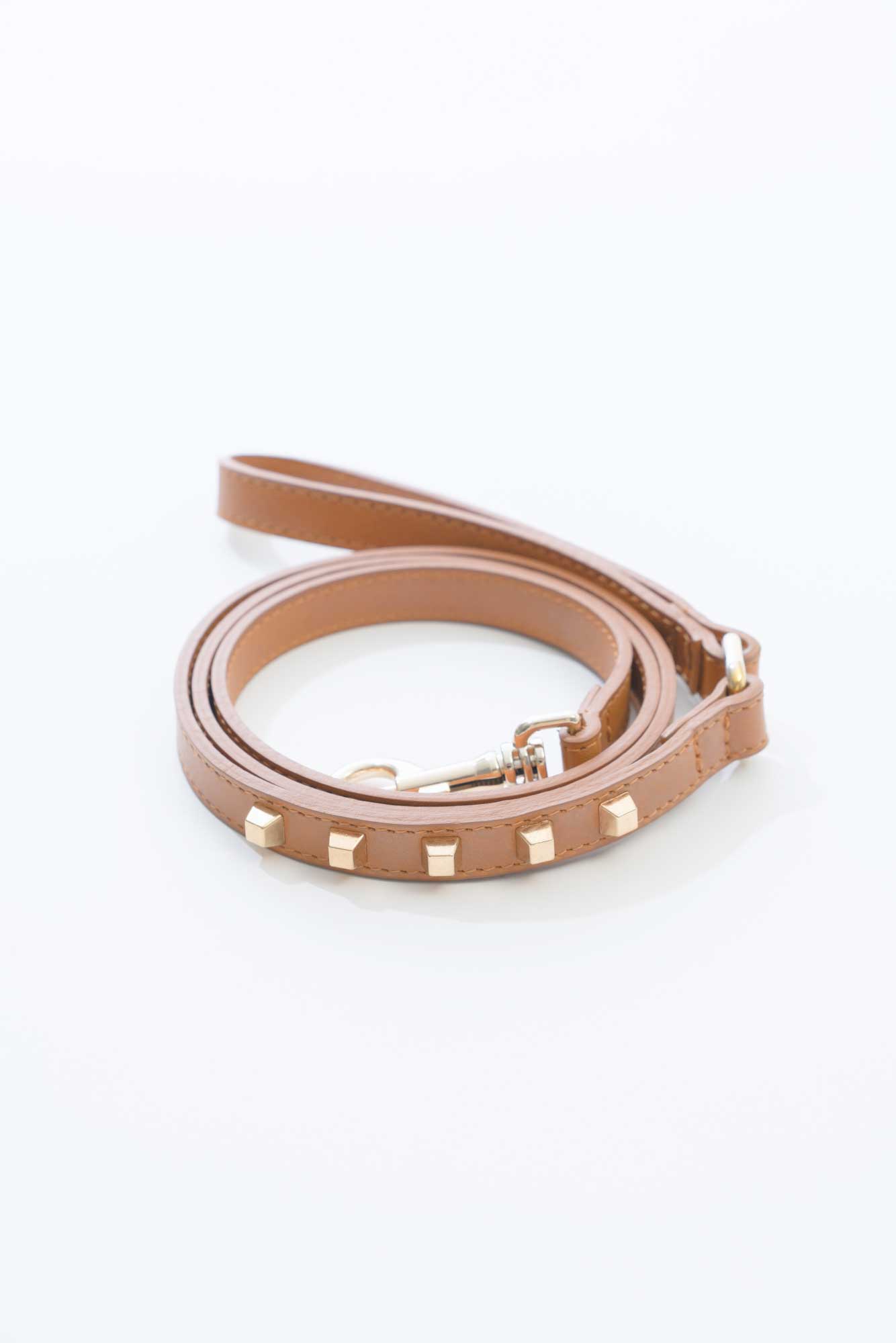 LEATHER MADE LEASH WITH STUDS