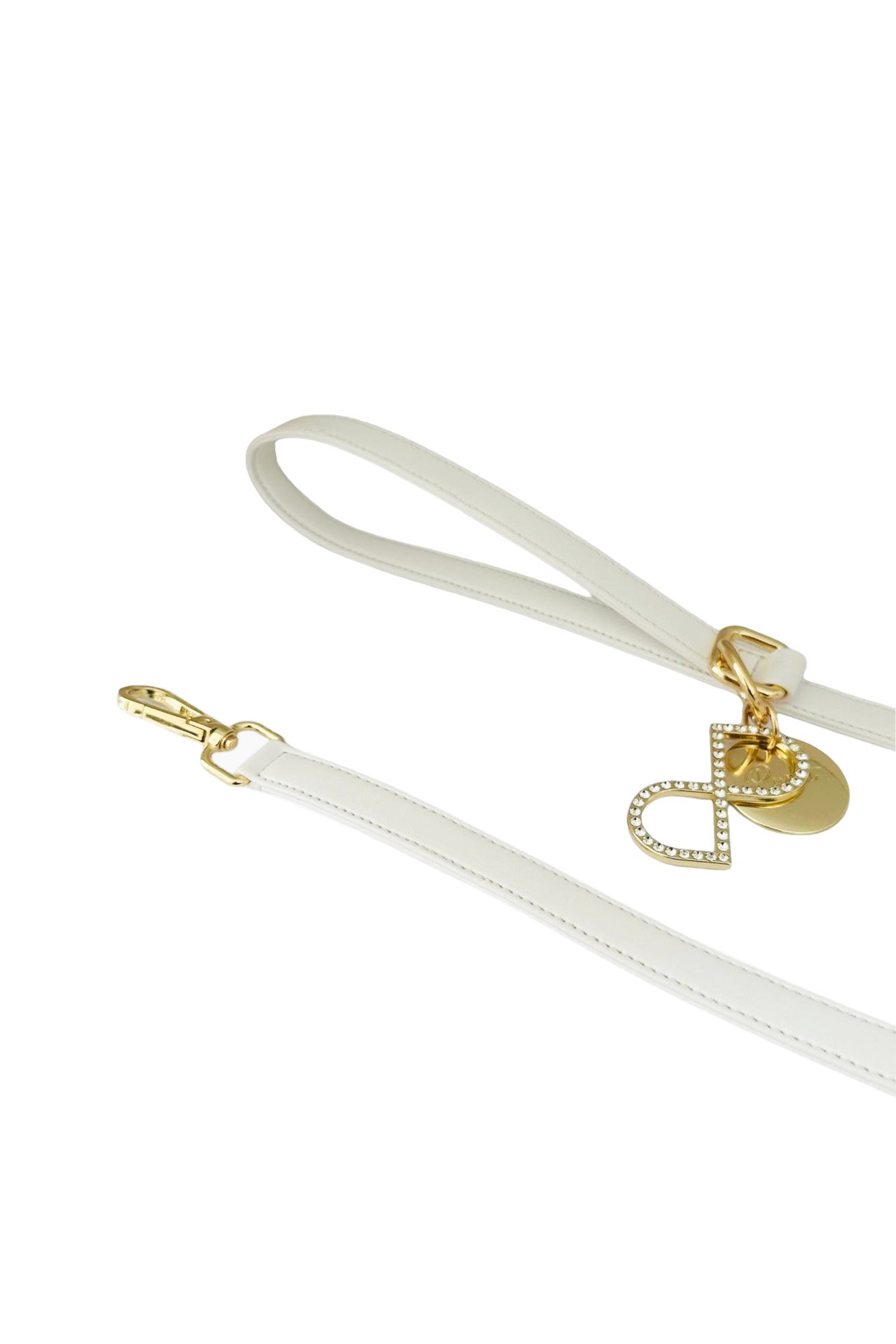 LEATHERETTE LEASH WITH CHARM