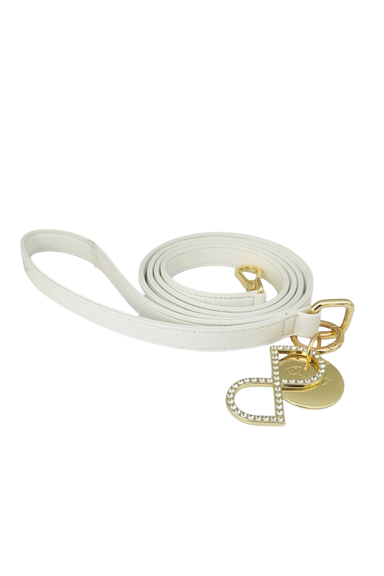 LEATHERETTE LEASH WITH CHARM