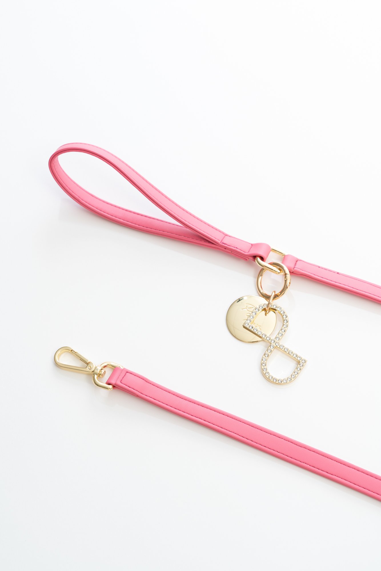 LEATHERETTE LEASH WITH CHARM
