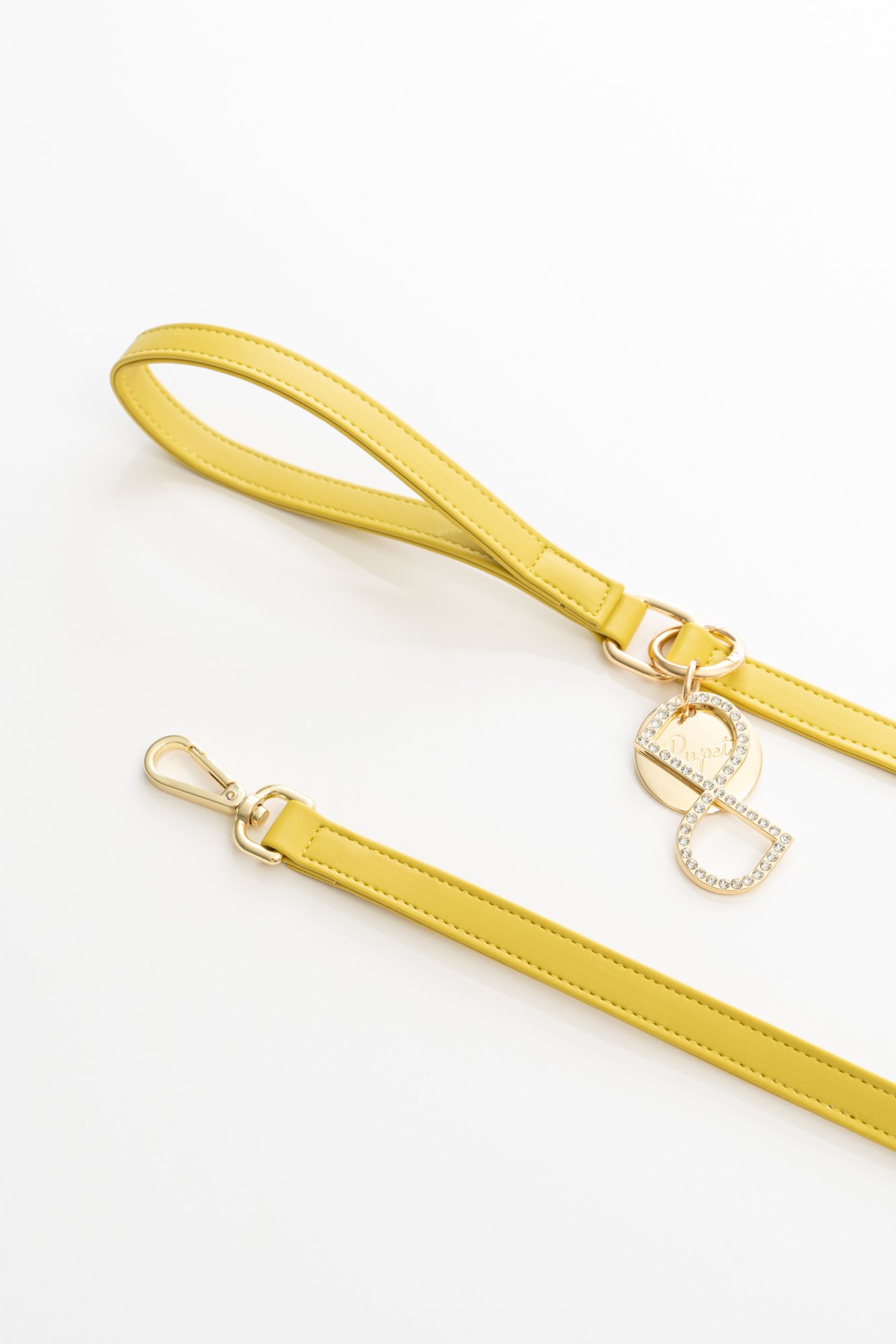 LEATHERETTE LEASH WITH CHARM